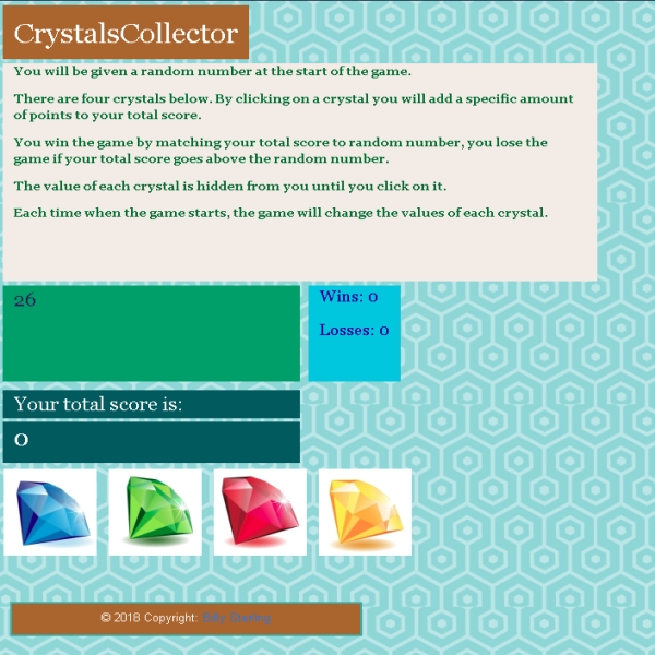 Crystal Collector Game