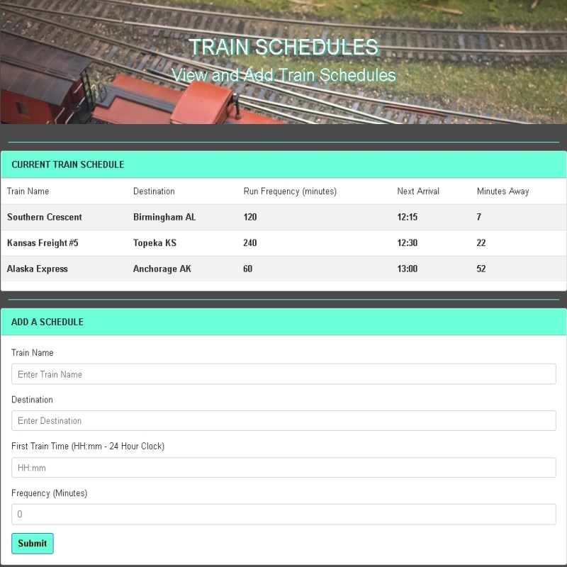 Train Scheduler